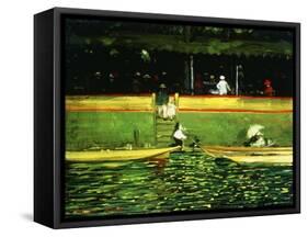 At Joinville-Robert Henri-Framed Stretched Canvas