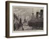 At Last, the Aurania Coming to Her Berth at Southampton-Charles Edward Dixon-Framed Giclee Print