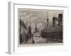 At Last, the Aurania Coming to Her Berth at Southampton-Charles Edward Dixon-Framed Giclee Print