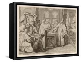 At Leipzig in Disputation with Johann Eck He Denies the Supreme Authority of Popes and Councils-Gustav Konig-Framed Stretched Canvas