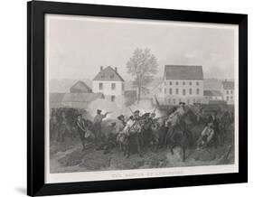 At Lexington Massachusetts Minutemen Resist British Marching to Seize Stores at Concord-Alonzo Chappel-Framed Photographic Print