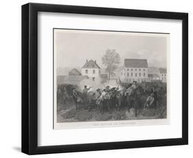 At Lexington Massachusetts Minutemen Resist British Marching to Seize Stores at Concord-Alonzo Chappel-Framed Photographic Print