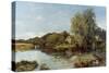 At Milton Mill, on the River Irvine, 1855-Horatio Mcculloch-Stretched Canvas