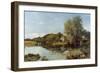 At Milton Mill, on the River Irvine, 1855-Horatio Mcculloch-Framed Giclee Print