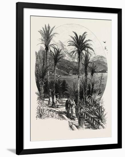 At Monte Carlo, Monaco, the Cornice Road, 19th Century-null-Framed Giclee Print