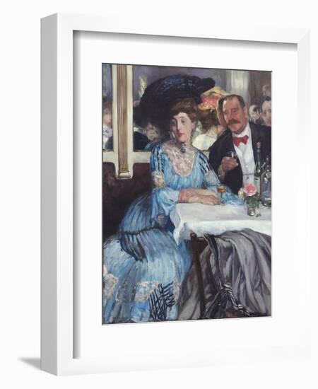 At Mouquin's, 1905-William Glackens-Framed Giclee Print