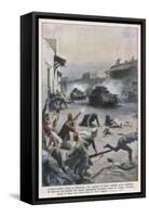 At Nablus Palestinians Rebel Against British Mandate-Achille Beltrame-Framed Stretched Canvas