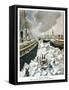 At New York, the Port Taken by the Ice, 1901-null-Framed Stretched Canvas