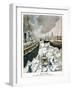 At New York, the Port Taken by the Ice, 1901-null-Framed Giclee Print