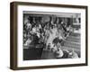 At Palumbo's Cafe, Bride Mrs. Salvatore Cannella Walks Onto Stage, Facing a Revolving Cake Display-Cornell Capa-Framed Photographic Print