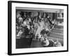 At Palumbo's Cafe, Bride Mrs. Salvatore Cannella Walks Onto Stage, Facing a Revolving Cake Display-Cornell Capa-Framed Photographic Print