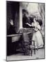 At Piano-Achille Deveria-Mounted Giclee Print