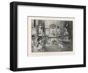 At Rest Beneath Shakespeare, Sir Henry Irving's Grave at Poets Corner Westminster Abbey-null-Framed Art Print