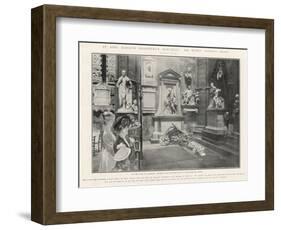 At Rest Beneath Shakespeare, Sir Henry Irving's Grave at Poets Corner Westminster Abbey-null-Framed Art Print