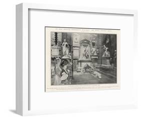 At Rest Beneath Shakespeare, Sir Henry Irving's Grave at Poets Corner Westminster Abbey-null-Framed Art Print