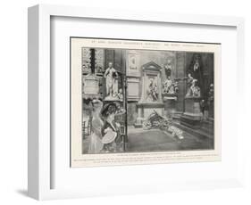 At Rest Beneath Shakespeare, Sir Henry Irving's Grave at Poets Corner Westminster Abbey-null-Framed Art Print