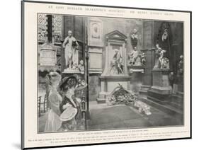 At Rest Beneath Shakespeare, Sir Henry Irving's Grave at Poets Corner Westminster Abbey-null-Mounted Art Print