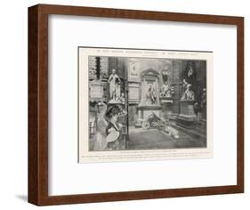 At Rest Beneath Shakespeare, Sir Henry Irving's Grave at Poets Corner Westminster Abbey-null-Framed Art Print