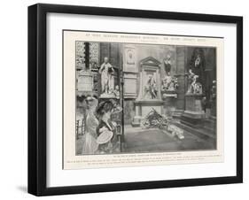 At Rest Beneath Shakespeare, Sir Henry Irving's Grave at Poets Corner Westminster Abbey-null-Framed Art Print