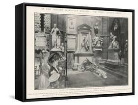 At Rest Beneath Shakespeare, Sir Henry Irving's Grave at Poets Corner Westminster Abbey-null-Framed Stretched Canvas