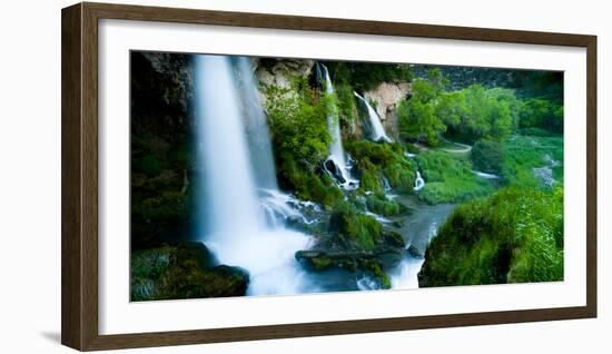 At Rifle Falls You'Ll Find a River Split on Top to Form 3 Separate Falls-Brad Beck-Framed Photographic Print