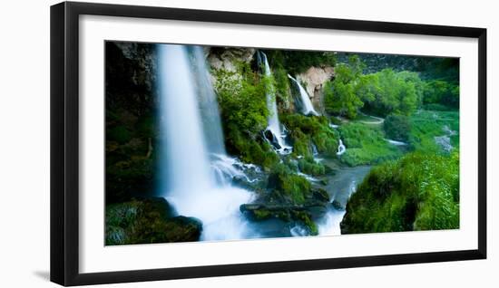 At Rifle Falls You'Ll Find a River Split on Top to Form 3 Separate Falls-Brad Beck-Framed Photographic Print