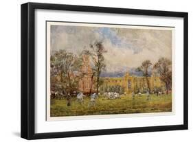 At Rugby School the Rugby Game as it Is Played at Rugby School-null-Framed Art Print