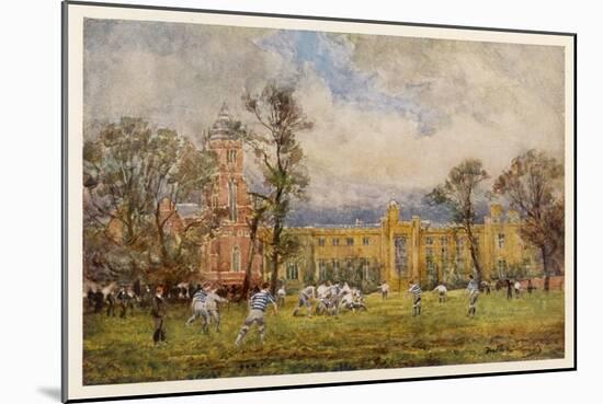 At Rugby School the Rugby Game as it Is Played at Rugby School-null-Mounted Art Print