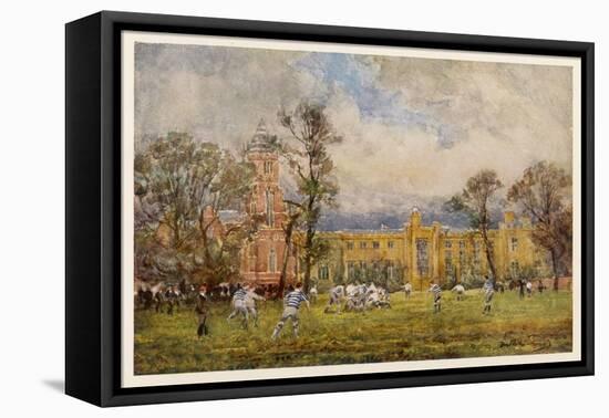 At Rugby School the Rugby Game as it Is Played at Rugby School-null-Framed Stretched Canvas