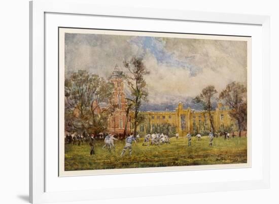 At Rugby School the Rugby Game as it Is Played at Rugby School-null-Framed Art Print