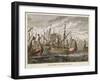 At Salamis the Greek Fleet Defeats the Persian Fleet-null-Framed Art Print