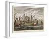 At Salamis the Greek Fleet Defeats the Persian Fleet-null-Framed Art Print