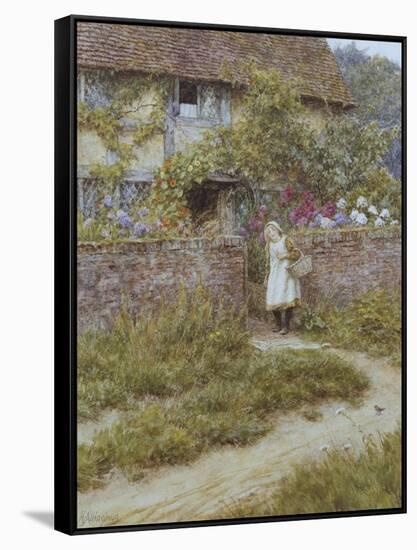At Sandhills-Helen Allingham-Framed Stretched Canvas