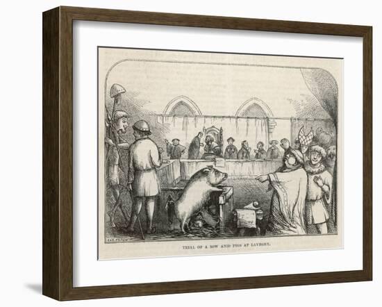 At Savigny France a Sow is Found Guilty of Killing a Child-null-Framed Art Print