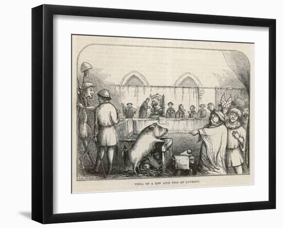 At Savigny France a Sow is Found Guilty of Killing a Child-null-Framed Art Print