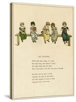 At School-Kate Greenaway-Stretched Canvas