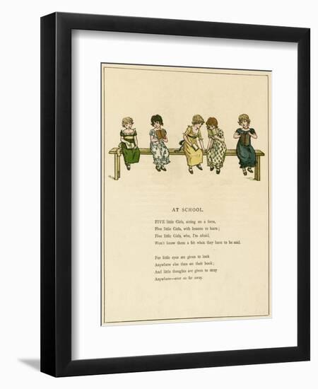 At School-Kate Greenaway-Framed Art Print