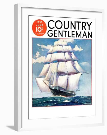 "At Sea," Country Gentleman Cover, June 1, 1935-null-Framed Giclee Print