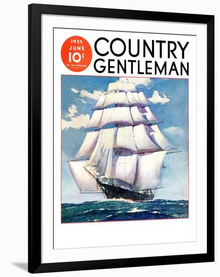 "At Sea," Country Gentleman Cover, June 1, 1935-null-Framed Giclee Print