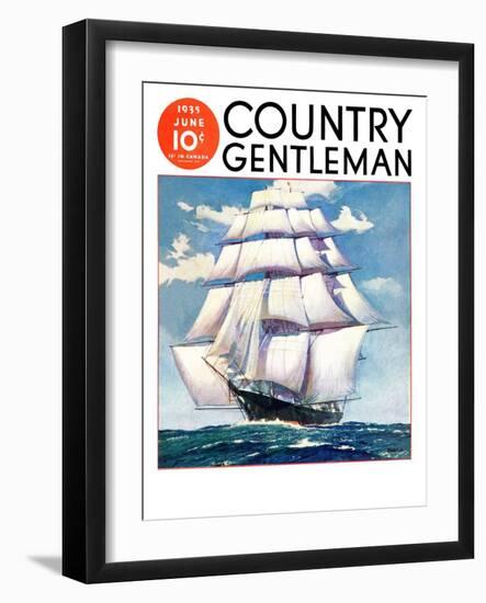 "At Sea," Country Gentleman Cover, June 1, 1935-null-Framed Giclee Print