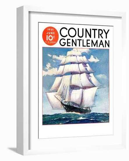 "At Sea," Country Gentleman Cover, June 1, 1935-null-Framed Giclee Print