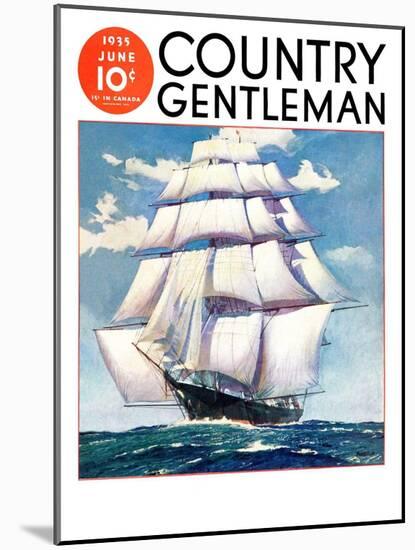 "At Sea," Country Gentleman Cover, June 1, 1935-null-Mounted Giclee Print