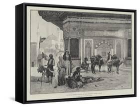 At Sultan Ahmed's Fountain in Constantinople-Rudolphe Ernst-Framed Stretched Canvas