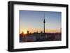 at Sundown, Hotel Park to Inn and Rotes Rathaus, Berlin, Germany-Markus Lange-Framed Photographic Print