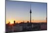 at Sundown, Hotel Park to Inn and Rotes Rathaus, Berlin, Germany-Markus Lange-Mounted Photographic Print