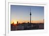 at Sundown, Hotel Park to Inn and Rotes Rathaus, Berlin, Germany-Markus Lange-Framed Photographic Print