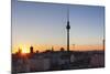 at Sundown, Hotel Park to Inn and Rotes Rathaus, Berlin, Germany-Markus Lange-Mounted Photographic Print