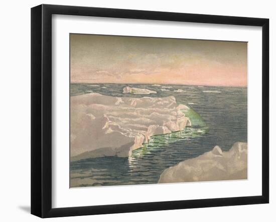 'At Sunset, 22nd September 1893. Water-Colour Sketch', 1893, (1897)-Fridtjof Nansen-Framed Giclee Print