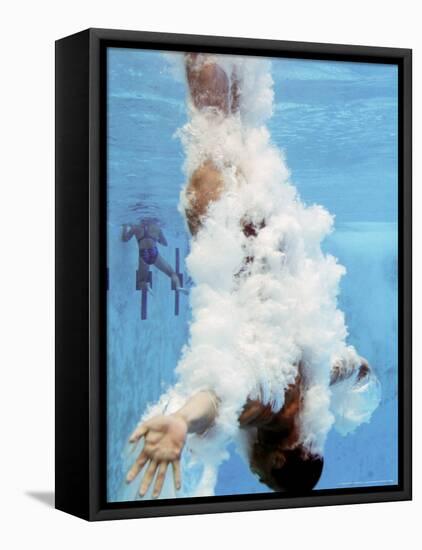 AT&T USA Diving Grand Prix, Fort Lauderdale, Florida-J. Pat Carter-Framed Stretched Canvas