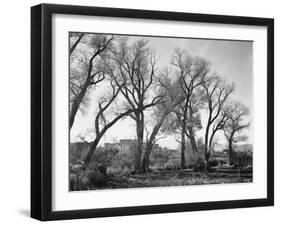 At Taos Pueblo National Historic Landmark, New Mexico, ca. 1941-1942-Ansel Adams-Framed Art Print